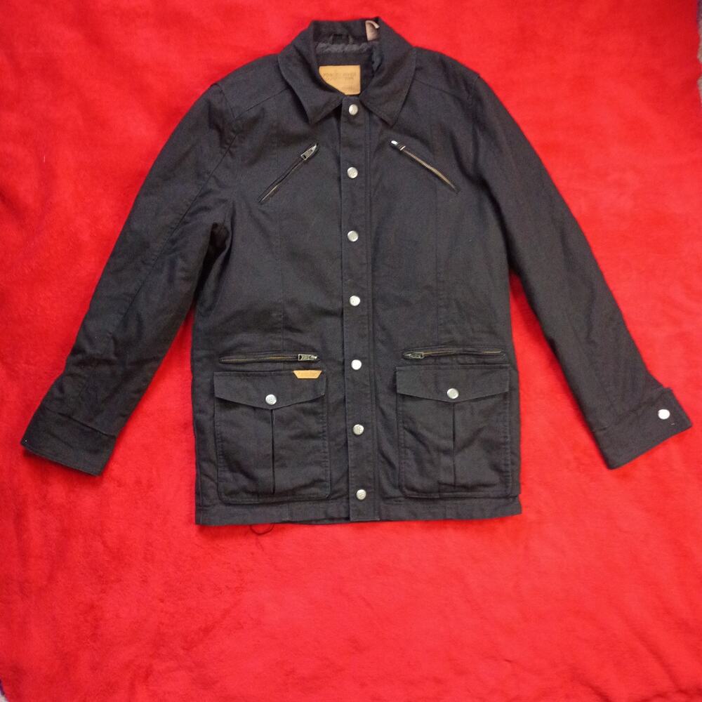 Powder River Outfitters Panhandle Canvas Coat Mens M Chore Jacket Western Yokes